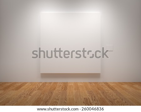 White Blank Canvas In An Exhibition