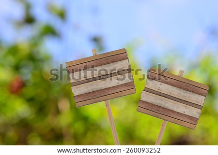 wood signboard
