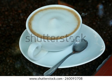 Coffee cup isolated on black background