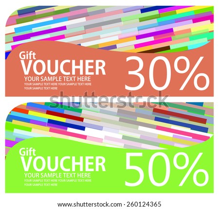 Voucher, Coupon, Gift certificate, ticket template.
