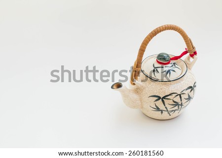 Tea pot isolated on white background