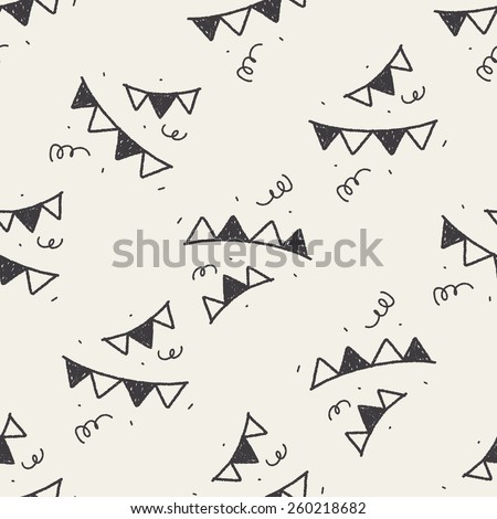 doodle Colored ribbon seamless pattern background