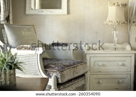 Shabby Chic Interior Design  Royalty-Free Stock Photo #260354090