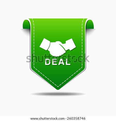Deal Sign Green Vector Icon Design
