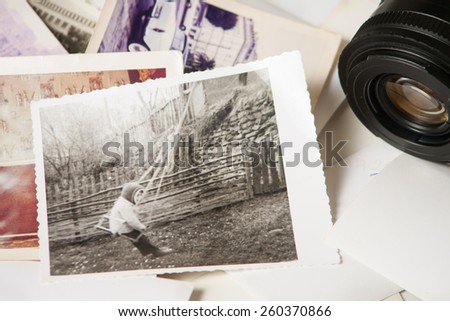 Old photograph memories  Royalty-Free Stock Photo #260370866