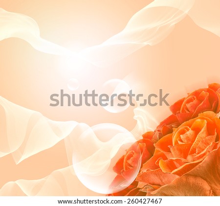 Abstract greeting card with flowers