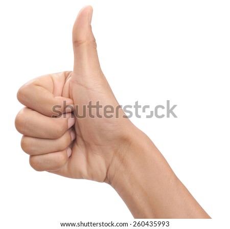 Men hands sign isolated is on white background