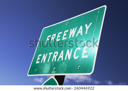 Freeway Entrance to Route 101, Ventura, California, USA, 04.26.2014