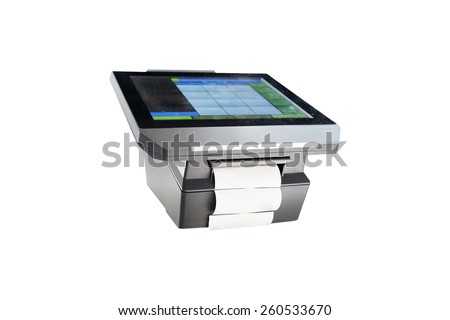 Slim profile touchscreen point of sale terminal 
