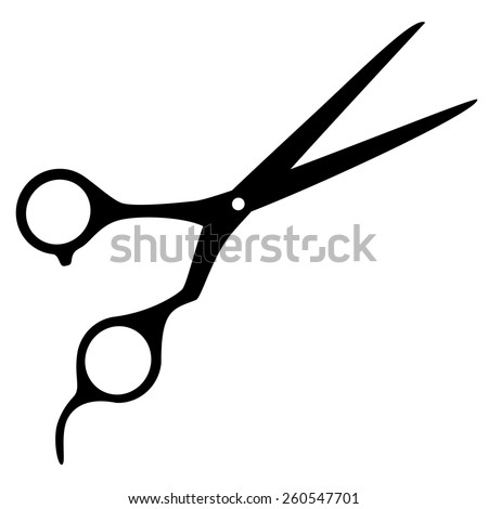 Black retro scissors icon
