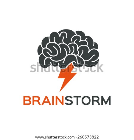 Brainstorming creative idea abstract icon. Royalty-Free Stock Photo #260573822