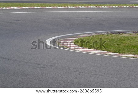 danger at the bend of the motorbike track, motoGP