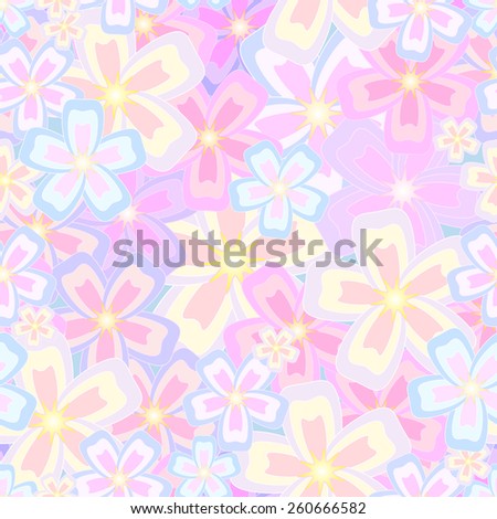 Flower seamless pattern, vector illustration, clip-art