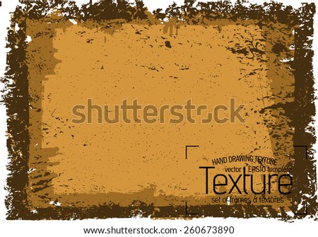 Grunge brown texture - abstract stock vector template - easy to use