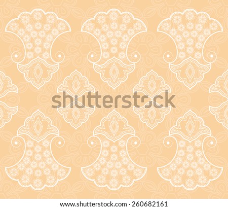 vintage seamless pattern with vignettes and curls