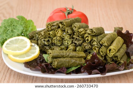 Grape leaves. Royalty-Free Stock Photo #260733470