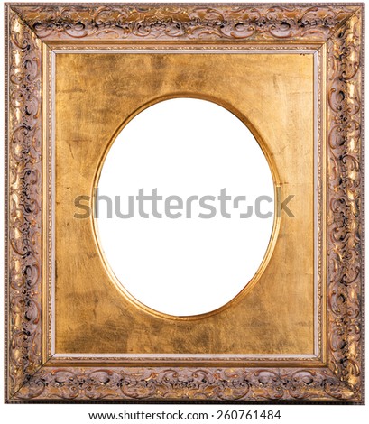 antique frame isolated on white background 
