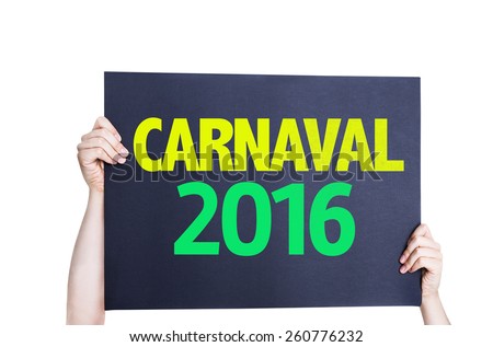 Carnaval 2016 card isolated on white