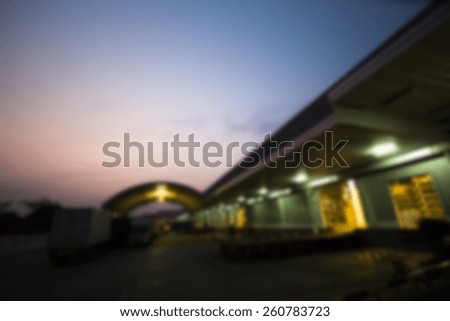 Warehouse Morning light display blurry image