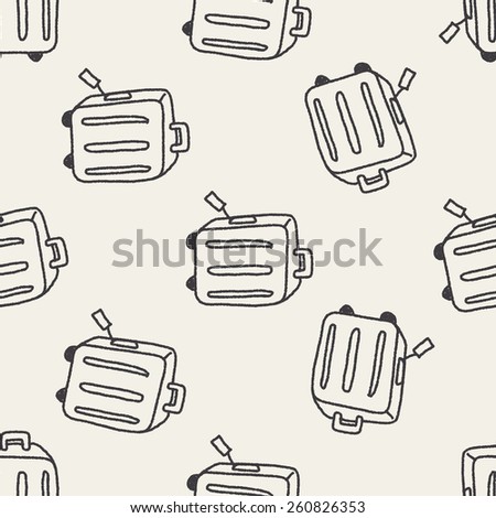 doodle Travel Bags seamless pattern background