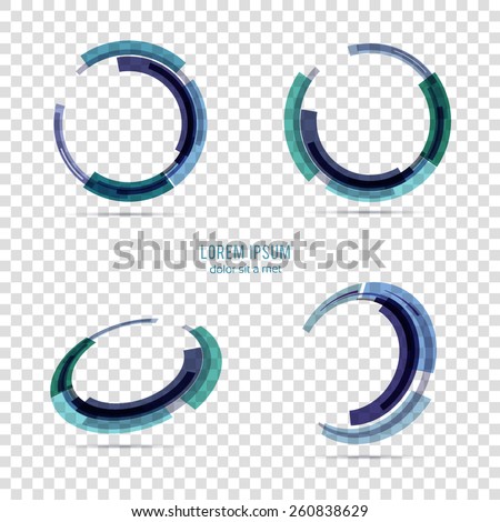 Blue circle. Vector illustration. Business Abstract Circle icon. Corporate, Media, Technology styles vector logo design template.