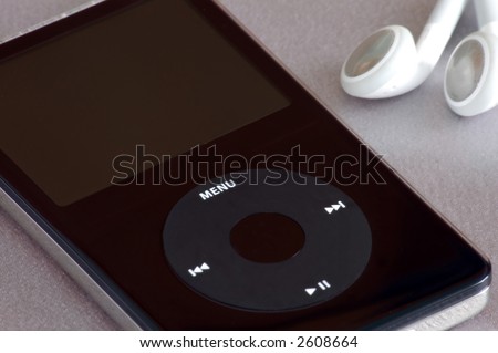 mp3 player and ear buds