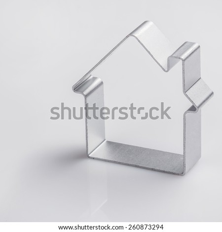 Metallic shape of a house
