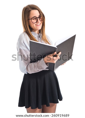 Girl reading book 