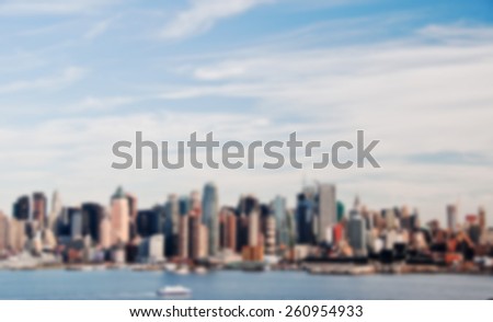 Blurred out of focus background from New York City