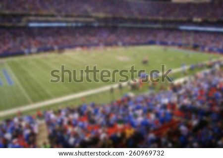 american football stadium new york giants Blurred out of focus background from New York City