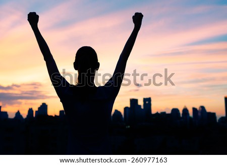 Success and life achievement concept Royalty-Free Stock Photo #260977163