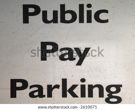 public pay parking sign
