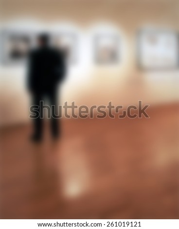 Photography exhibition. Intentionally blurred editing post production.