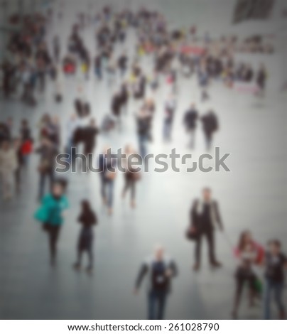 Commuters. Intentionally blurred editing post production.