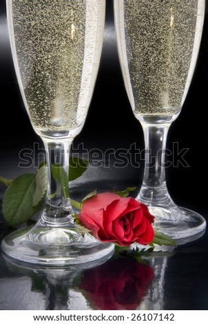 roses and champagne