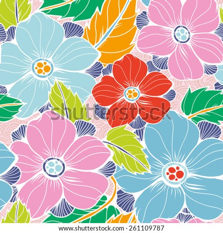 Floral lovely pattern. Bright illustration, can be used for creating card, invitation card for wedding,wallpaper and textile.