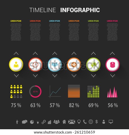 Modern infographics set. Diagram and Timeline design.