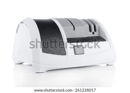 Electric knife sharpener isolated on white