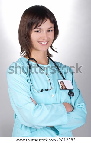 Portrait of a young doctor with a stethoscope