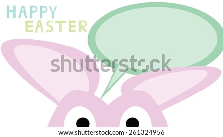 The rabbit and board for easter day