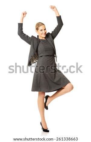 Picture of a cheerful businesswoman