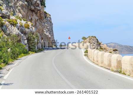 A majestic road near the seaside