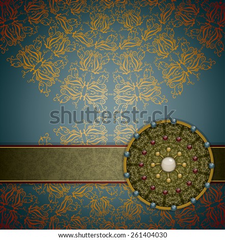Retro background with ornament.
