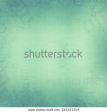 Green abstract background with card for greeting or congratulation