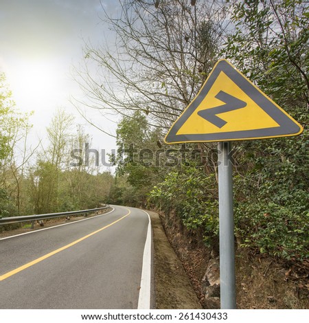 Winding road background 