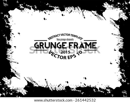 Abstract grunge frame. vector template 