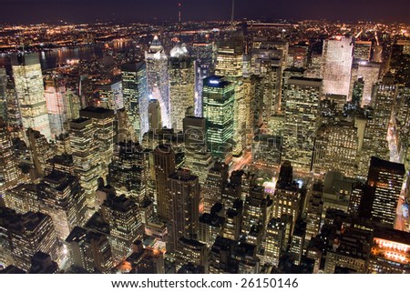 Picture of the office buildings in New York City, Manhattan