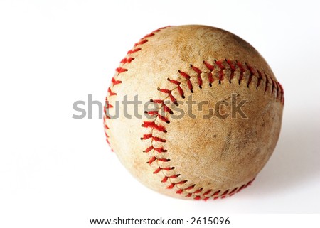 Softball on white background