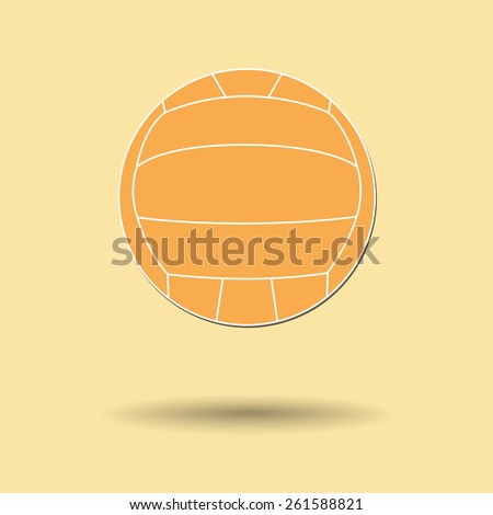 Vector illustration of  Volleyball color background.