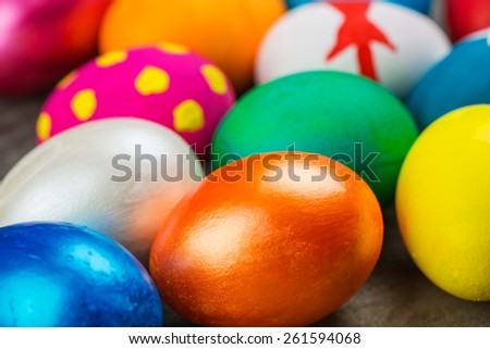 Easter egg, hand painted beautiful and colorful